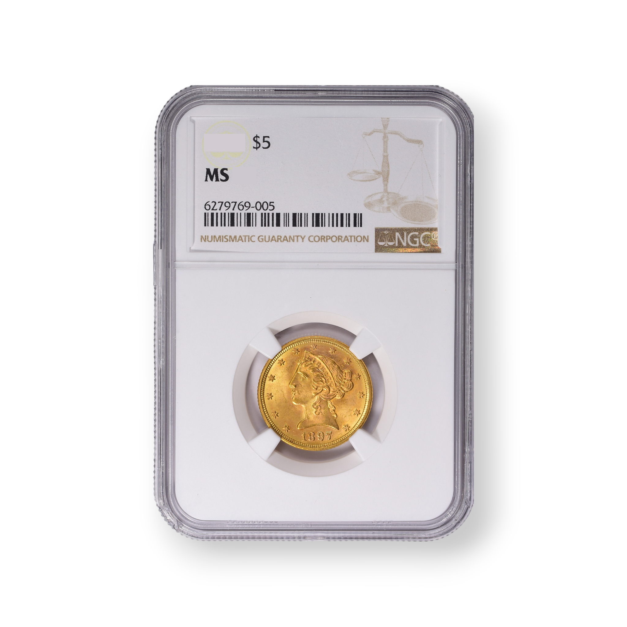 Image of $5 Liberty Gold Half Eagle NGC Generic Date