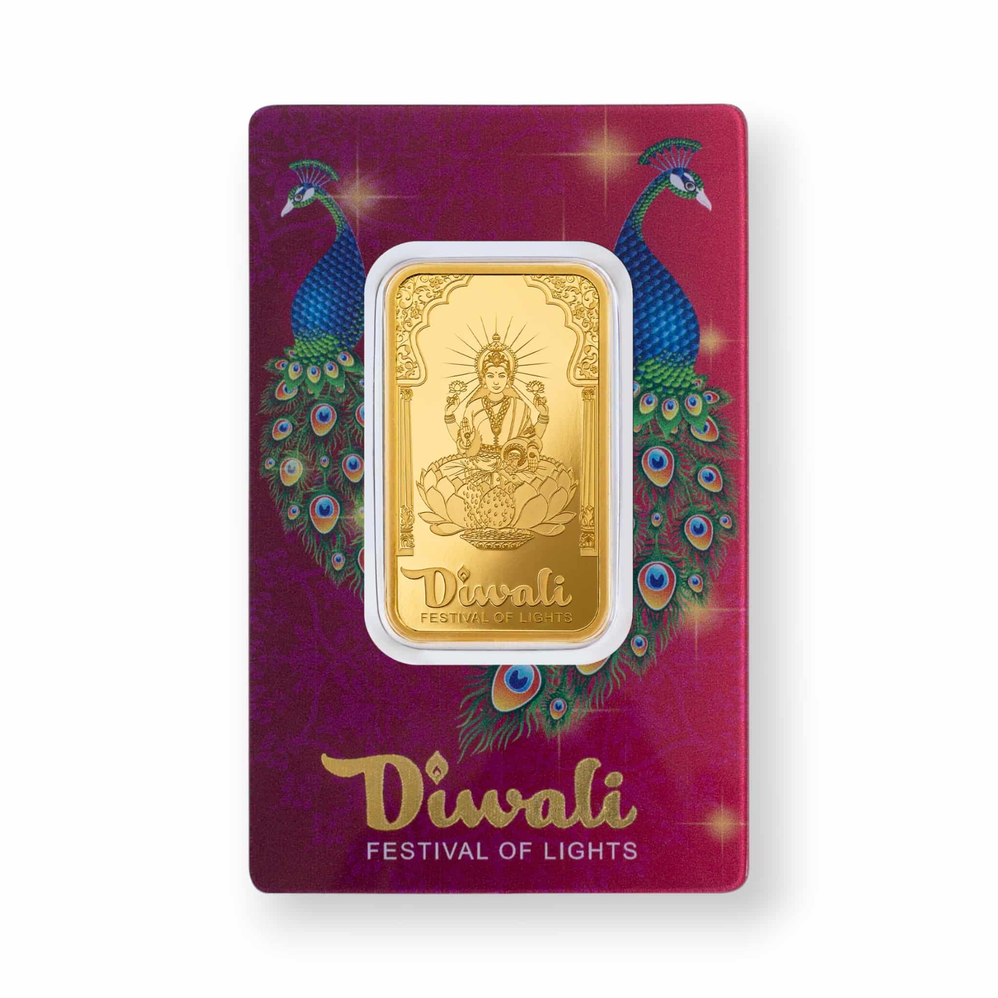 Image of 1 oz Gold Bar PAMP Suisse Diwali Lakshmi