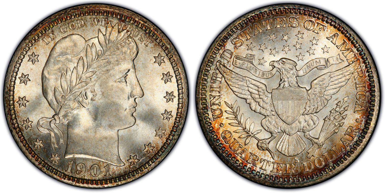 1901-S Barber Quarter