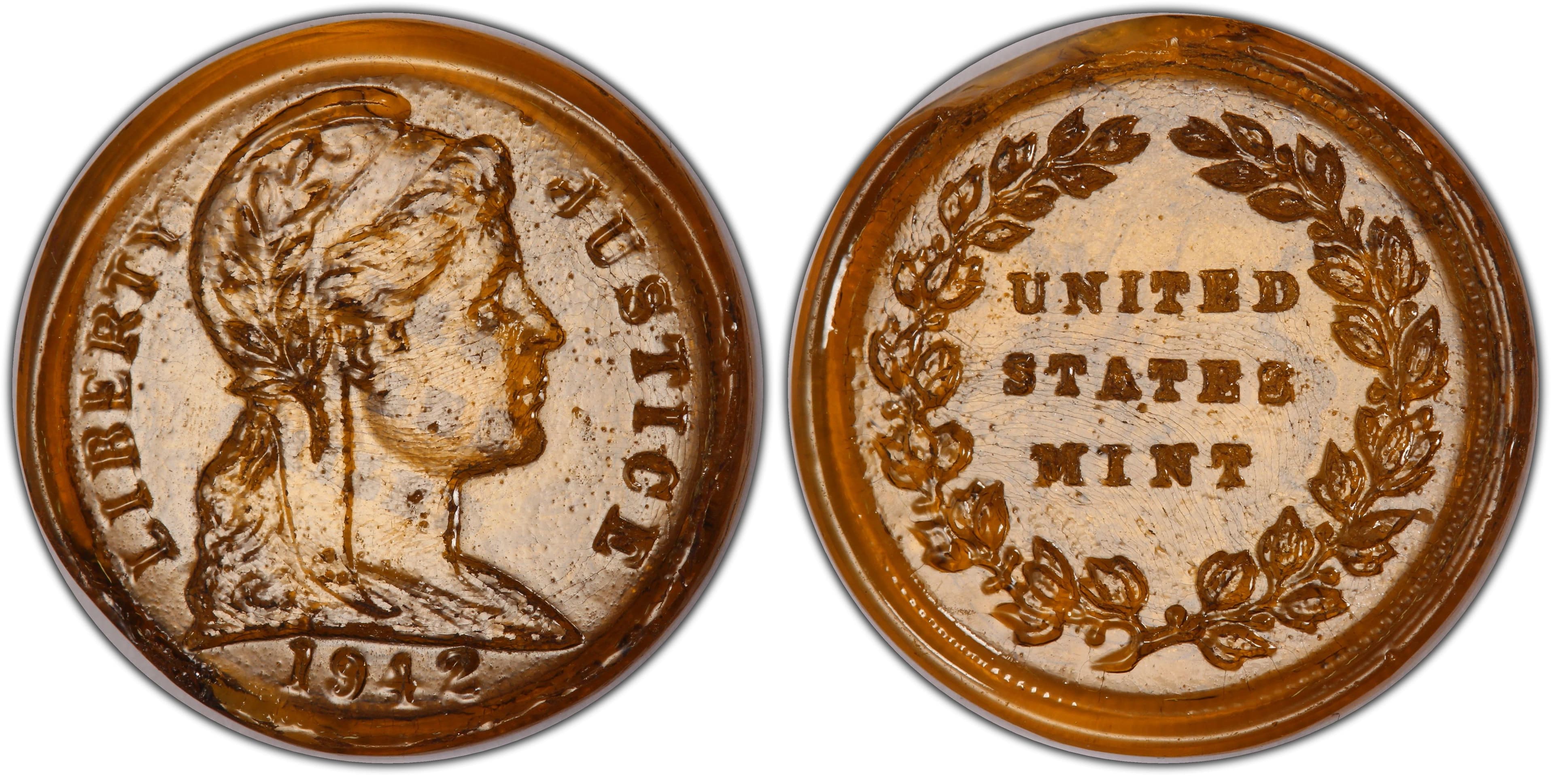 The 1942 Glass Cent worth over $75,000.