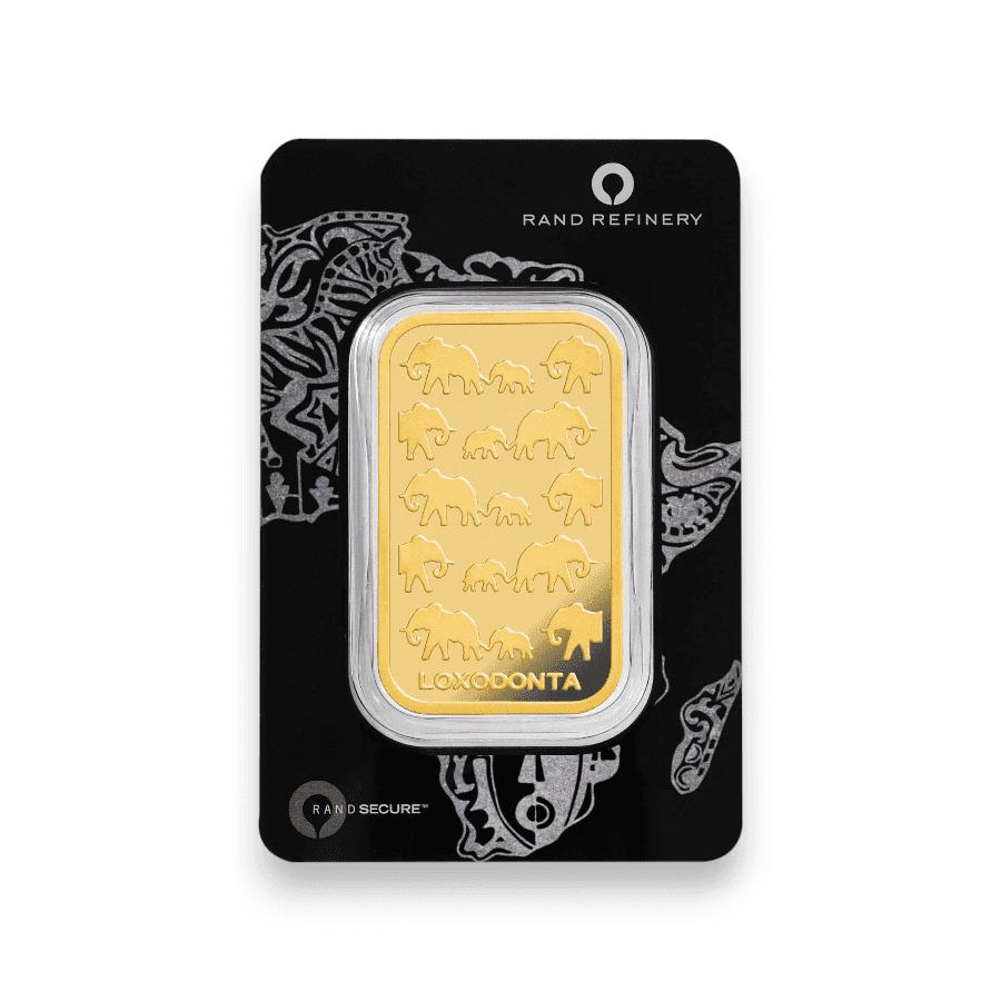 Image of 100 Gram Rand Refinery Gold Bar .9999 Fine Sealed with Carded Assay