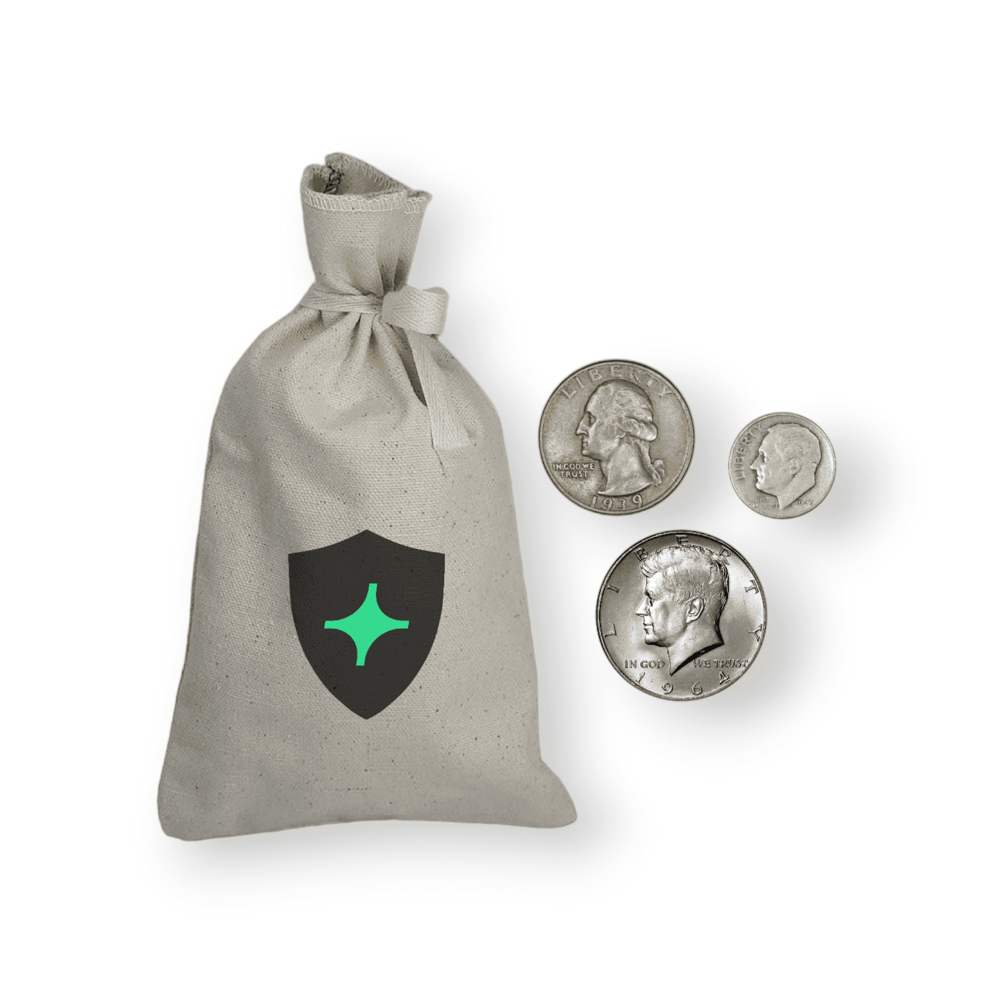 Image of $1 FV 90% Mixed Denominations (Halves, Quarters, Dimes)