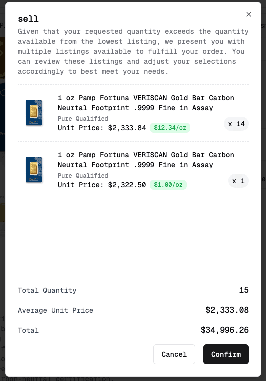 An overfilled order